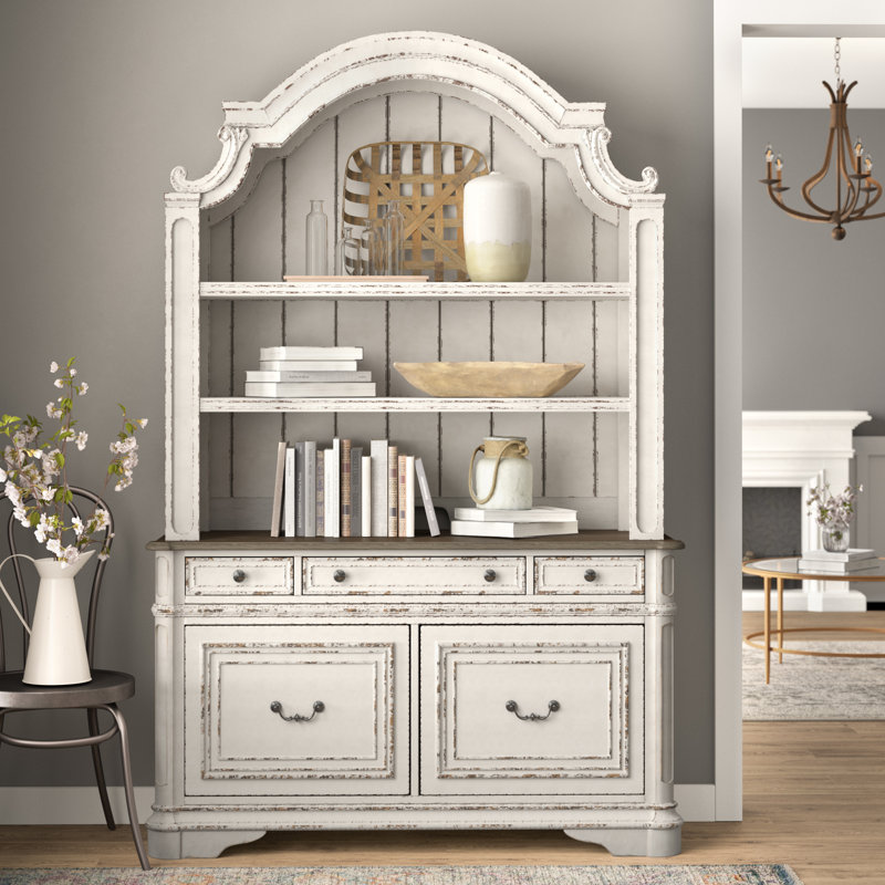 Birch Lane™ Heritage Salinas Credenza Corner Desk with Hutch & Reviews Wayfair